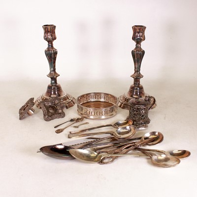 Lot 335 - A pair of 18th century style silver plated...