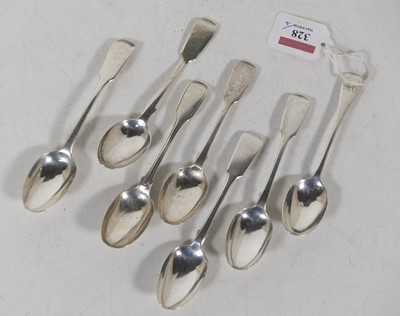 Lot 328 - A collection of Victorian silver teaspoons by...