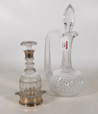 Lot 339 - A George V silver-mounted cut glass decanter...