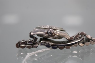 Lot 2105 - A lady's platinum Rolex Oyster Perpetual...