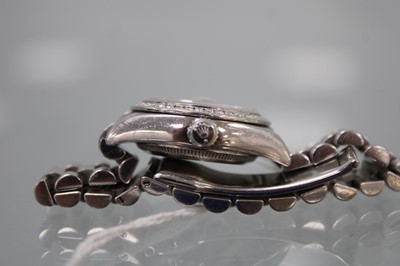 Lot 2105 - A lady's platinum Rolex Oyster Perpetual...