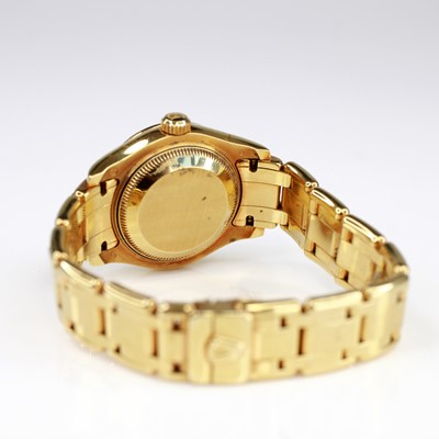 Lot 2106 - A lady's 18ct gold Rolex Oyster Perpetual...