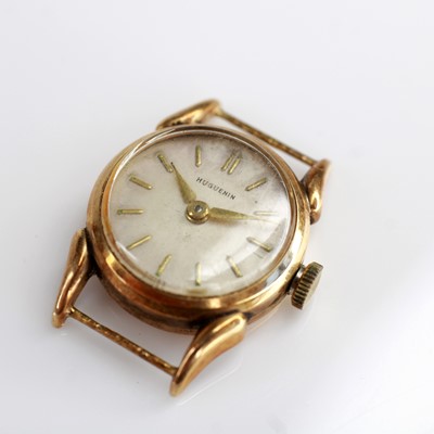 Lot 2127 - A lady's Huguenin 14ct gold cased manual wind...