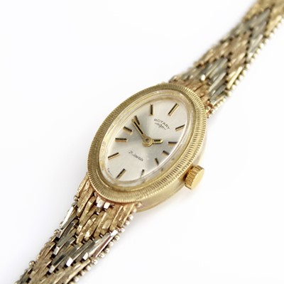 Lot 2104 - A lady's Rotary 9ct gold cased bracelet watch,...