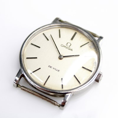 Lot 2211 - A gent's Omega DeVille steel cased manual wind...