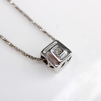 Lot 2181 - A Fope 18ct white gold diamond pendant...