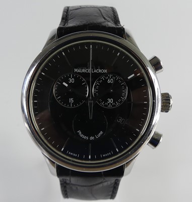 Lot 2233 - A gent's steel cased Maurice Lacroix Le...