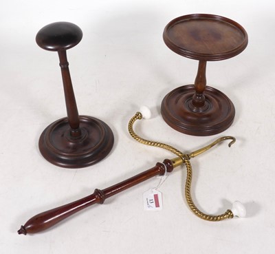 Lot 13 - An early 20th century barrister's wig stand,...