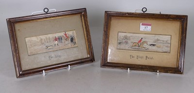 Lot 17 - A framed silkwork Stevengraph The First Point,...