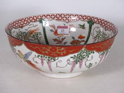Lot 23 - A 19th century Chinese famille rose footed...