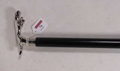 Lot 74 - A reproduction ebonised walking cane with...