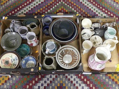 Lot 81 - Three boxes of mixed ceramics to include...