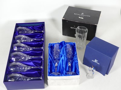 Lot 83 - Assorted boxed cut crystal by Royal Doulton in...