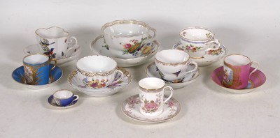 Lot 110 - A 19th century Meissen porcelain teacup and...