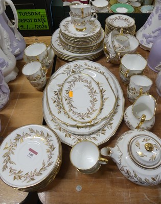 Lot 140 - A Royal Chelsea Almond Willow pattern bone...