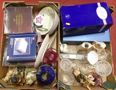 Lot 134 - Two boxes of mixed ceramics, glass etc