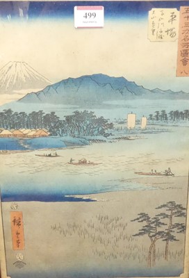 Lot 499 - After Utegawa Hiroshige - Ferry on the Banyu...