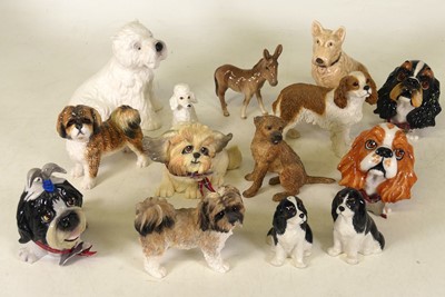 Lot 234 - A collection of assorted animal figures, to...