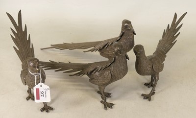 Lot 235 - A pair of silver plated table models of...