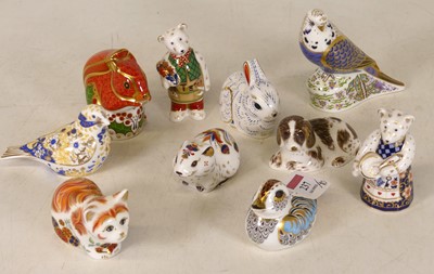 Lot 237 - A collection of ten Royal Crown Derby desk...