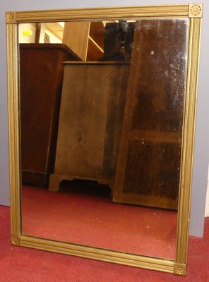 Lot 542 - A painted and gilt framed rectangular wall...