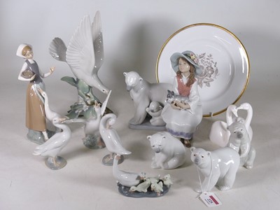 Lot 225 - A Ladro Spanish porcelain model of a polar...