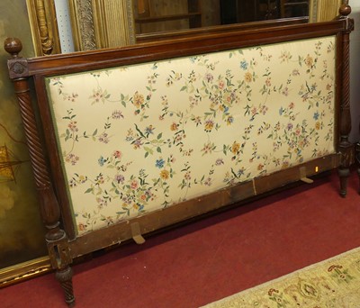 Lot 545 - An early 20th century walnut double bedstead,...