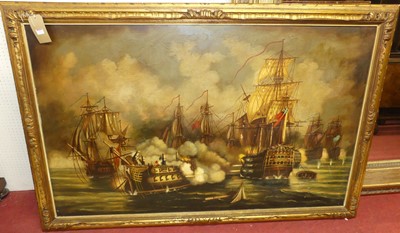 Lot 531 - 20th century continental school, Naval boats...