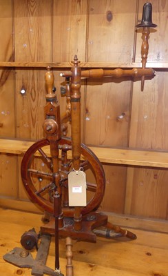 Lot 708 - A 19th century provincial fruitwood spinning...