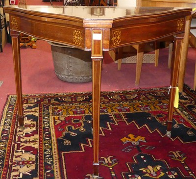 Lot 573 - An Edwardian mahogany, satinwood cross banded...
