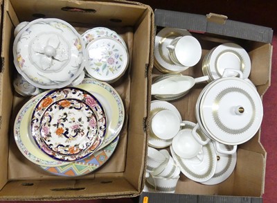 Lot 180 - Two boxes of miscellaneous china, to include...