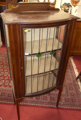 Lot 590 - An Edwardian mahogany single door lead glazed...
