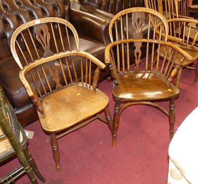 Lot 644 - Two similar 19th century provincial elm and...