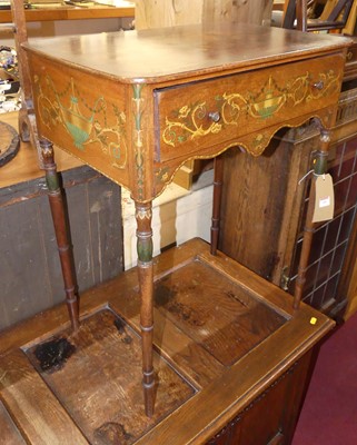 Lot 606 - A 19th century mahogany and floral polychrome...