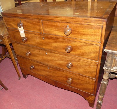 Lot 660 - A mid-19th century mahogany and ebony strung...
