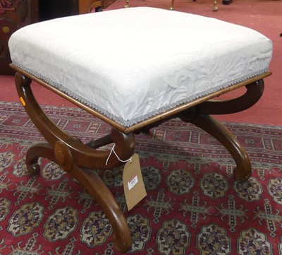 Lot 665 - A mid-Victorian rosewood X-framed dressing...