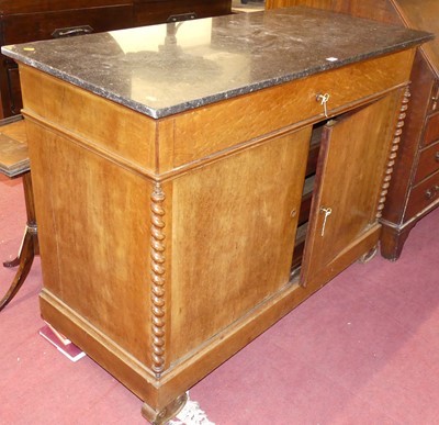 Lot 669 - A 19th century German walnut double door side...
