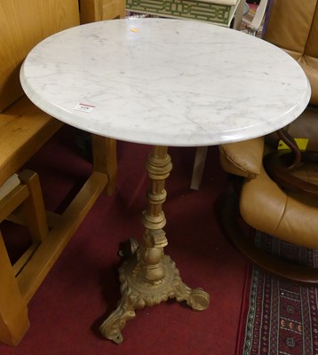 Lot 618 - A cast iron and later gilt decorated and...
