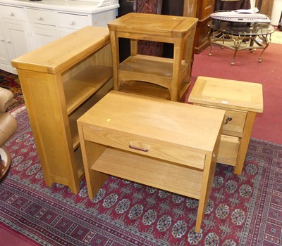 Lot 620 - Contemporary blond occasional furniture, to...