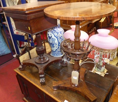 Lot 680 - A mid-Victorian mahogany round cornered hinge...