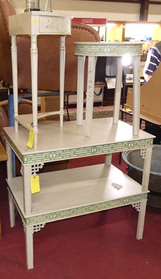 Lot 629 - A pair of painted rectangular coffee tables,...