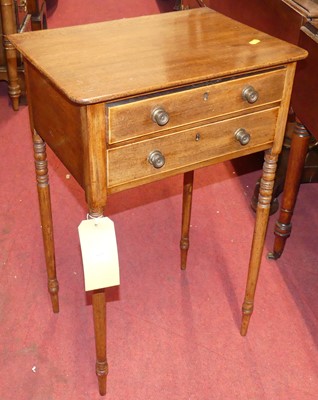 Lot 692 - A 19th century mahogany round cornered...