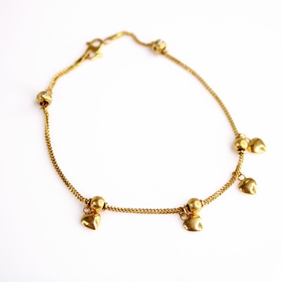 Lot 370 - A Middle Eastern yellow metal finelink...