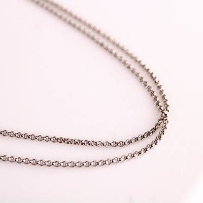 Lot 379 - A Chopard 18ct white gold double belcher trace...