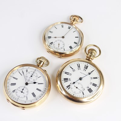 Lot 407 - A gent's Waltham gold plated open face keyless...