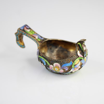 Lot 411 - After Faberge, a Russian silver gilt and...