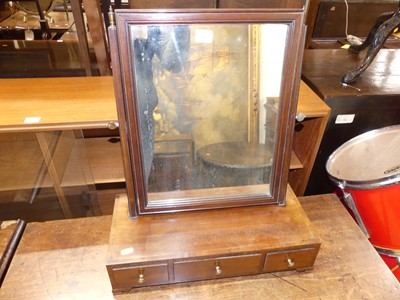 Lot 707 - A 19th century mahogany three-drawer boxbase...