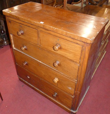 Lot 709 - A mid-Victorian mahogany round cornered chest...