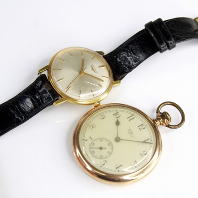 Lot 416 - A Longines gentleman's gold-plated manual wind...