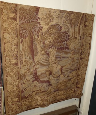 Lot 721 - A French woven tapestry wall hanging,...